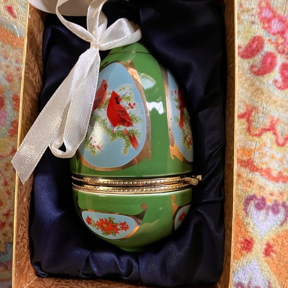 NIB ornaments egg cardinal Christmas - Picture 5 of 7